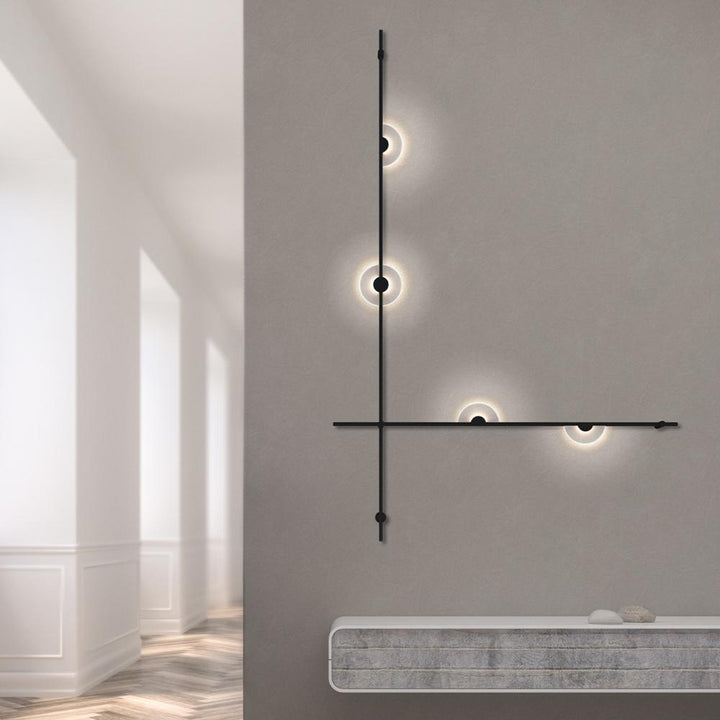 Sonneman Suspenders® 2-Bar Wall Mount with Mezzaluna Luminaires