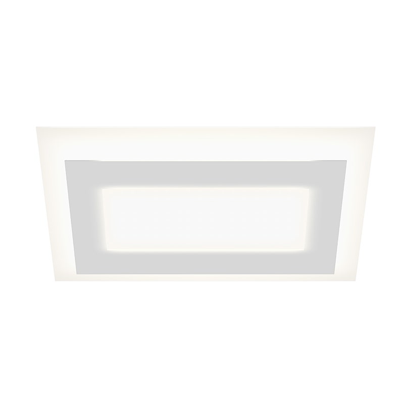 Sonneman Offset™ 24" Rectangle LED Surface Mount Ceiling Semi Flush Mounts Sonneman   