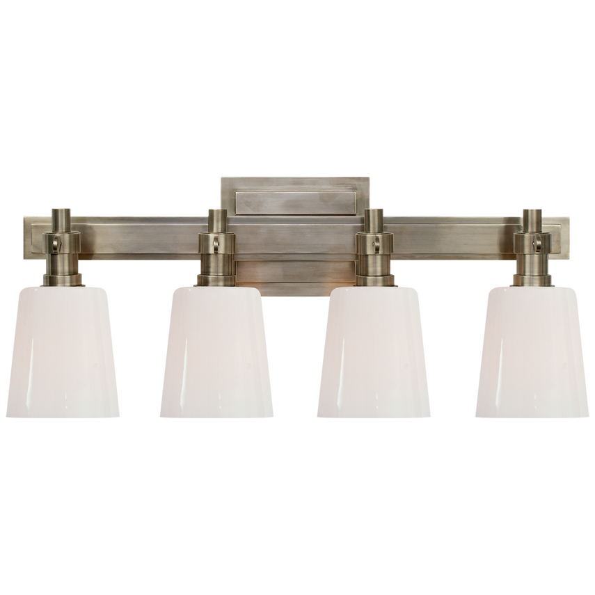 Visual Comfort & Co. Bryant Four-Light Bath Sconce Vanity Lights Visual Comfort & Co. Antique Nickel  