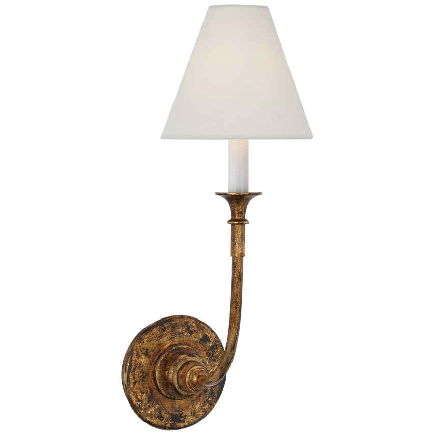 Visual Comfort & Co. Piaf Single Sconce Wall Lights Visual Comfort & Co. Aged Iron  