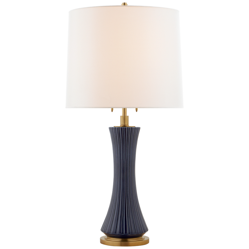 Visual Comfort & Co. Elena Large Table Lamp Table Lamps Visual Comfort & Co. Denim Porcelain  