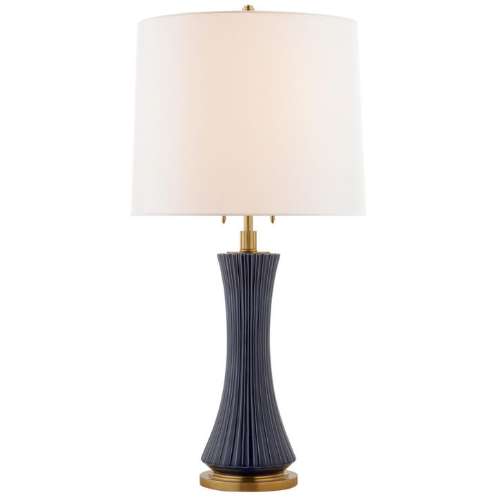 Visual Comfort & Co. Elena Large Table Lamp Table Lamps Visual Comfort & Co. Denim Porcelain  