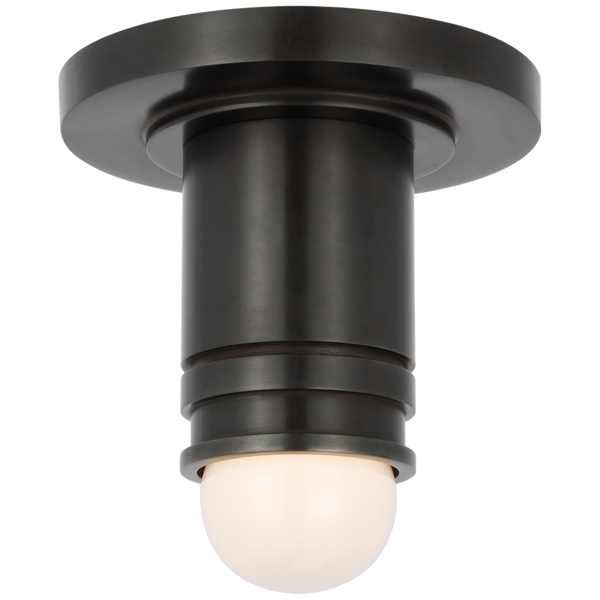 Visual Comfort & Co. Top Hat Mini Monopoint Flush Mount Ceiling Flush Mounts Visual Comfort & Co. Bronze  