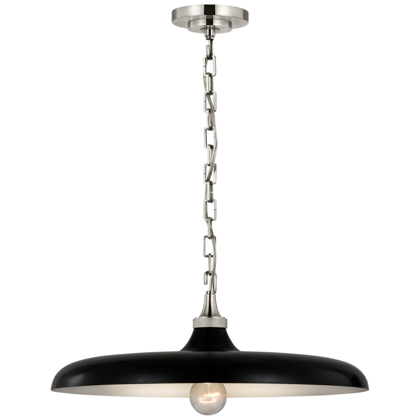 Visual Comfort & Co. Rivers Small Fluted Pendant Pendants Visual Comfort & Co. Polished Nickel  