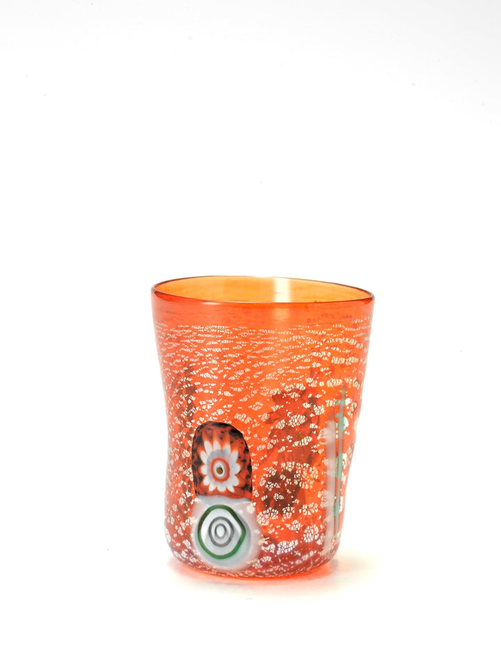 Zafferano America Bicchieri di Murano Tumblers (Set of 2) Glassware citylgs.store Orange  