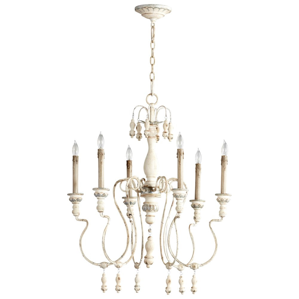 Cyan Design 05713 Chantal 6lt. Chandlier Chandeliers Cyan Design Parisian Blue  