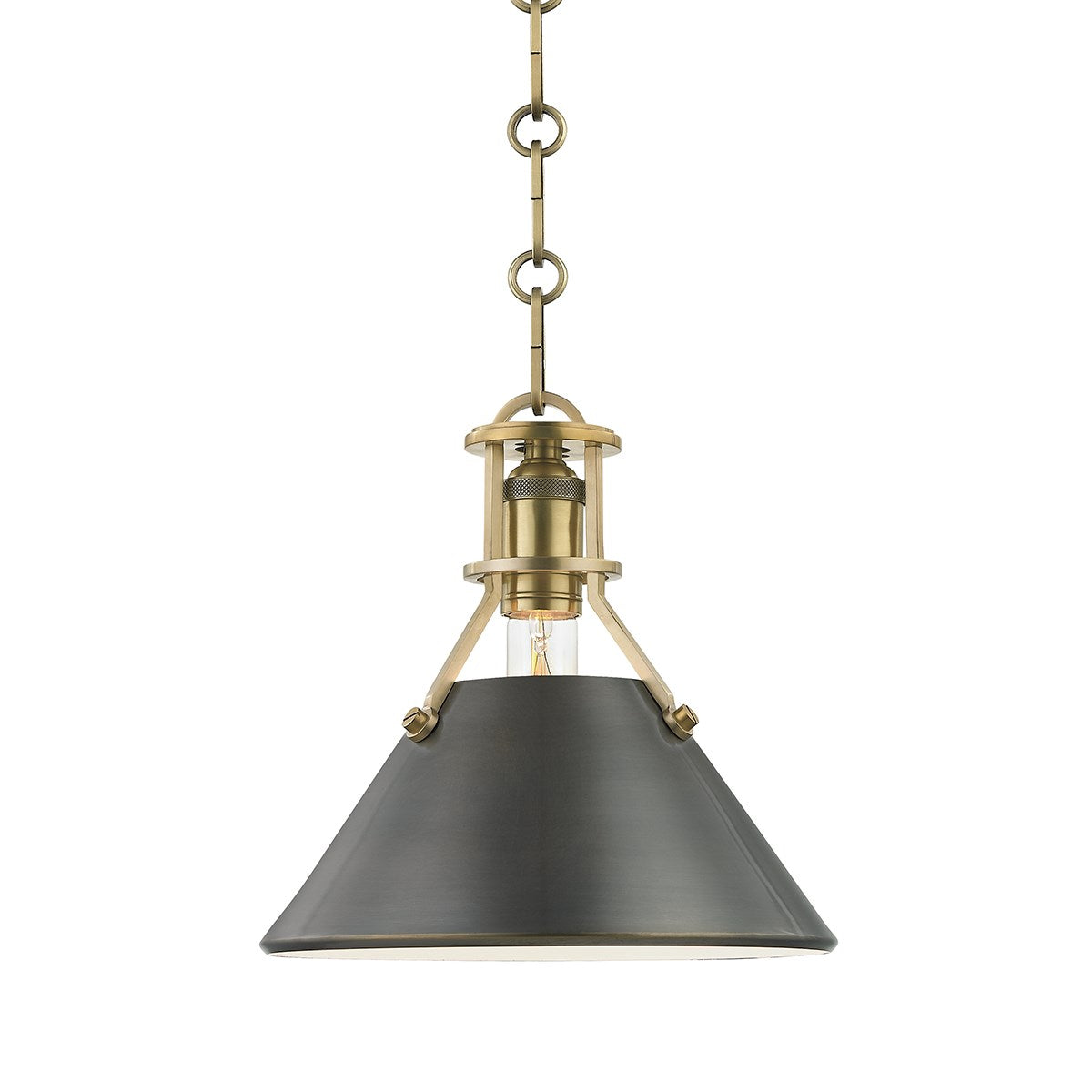 Metal No.2 - 1 LIGHT SMALL PENDANT Pendant Hudson Valley Lighting Aged/Antique Distressed Bronze  