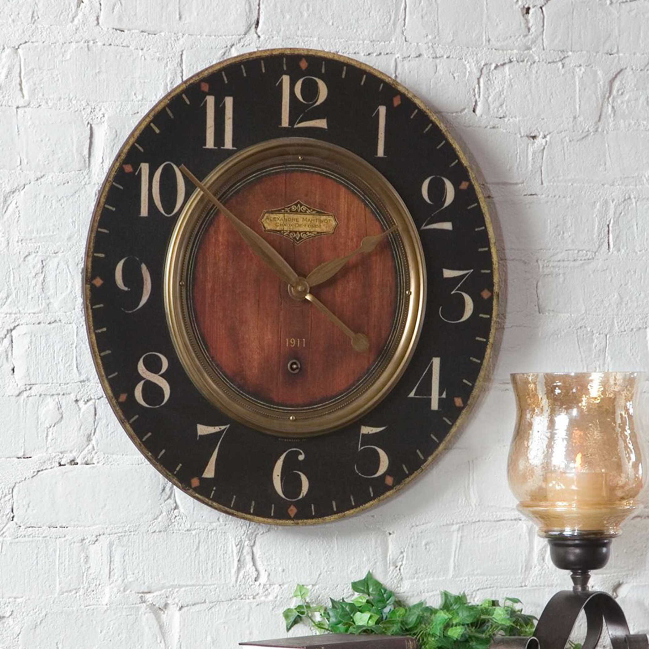 Uttermost Alexandre Martinot 23" Clock Décor/Home Accent Uttermost   