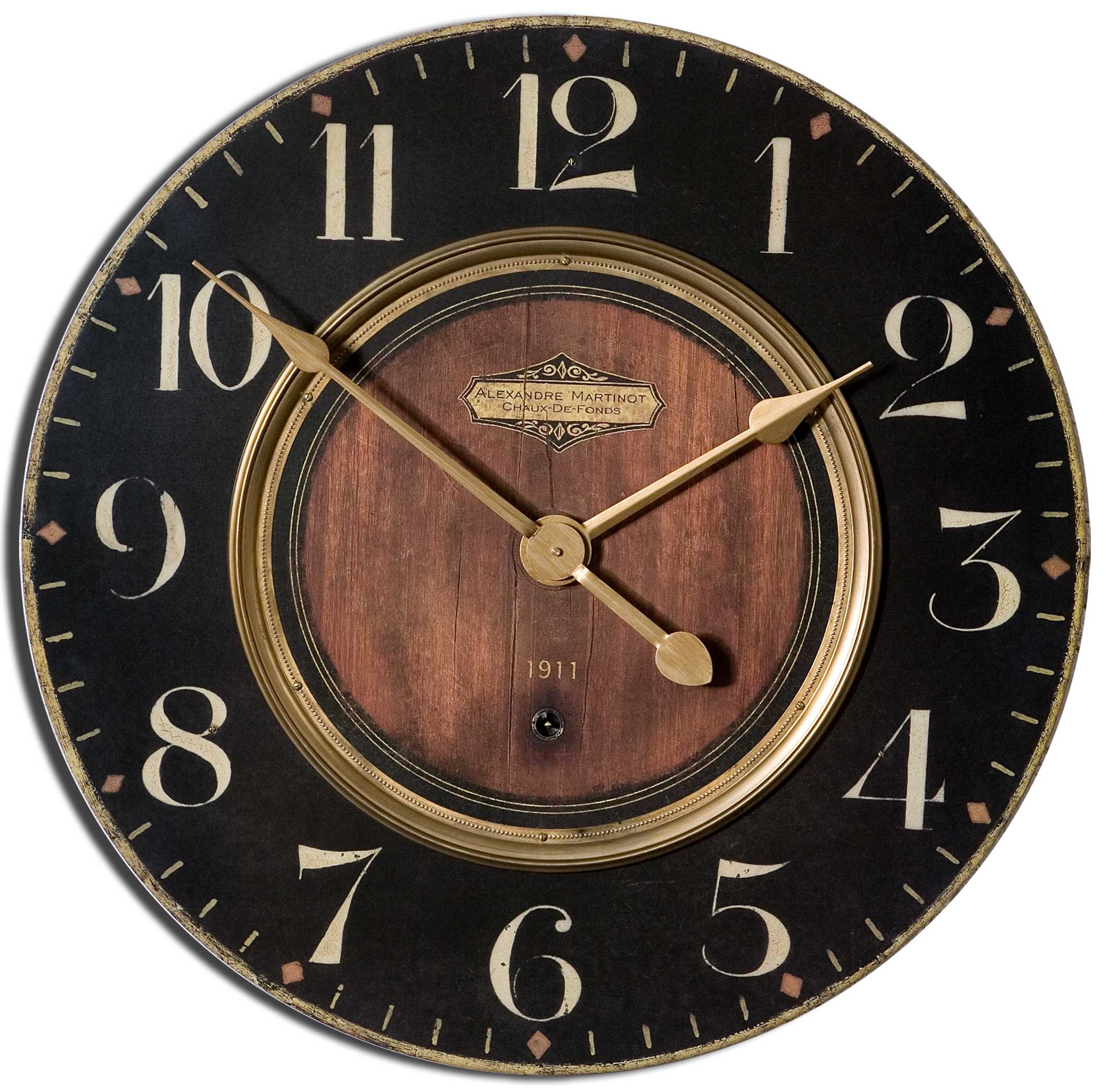 Uttermost Alexandre Martinot 23" Clock Décor/Home Accent Uttermost MDF, Brass  