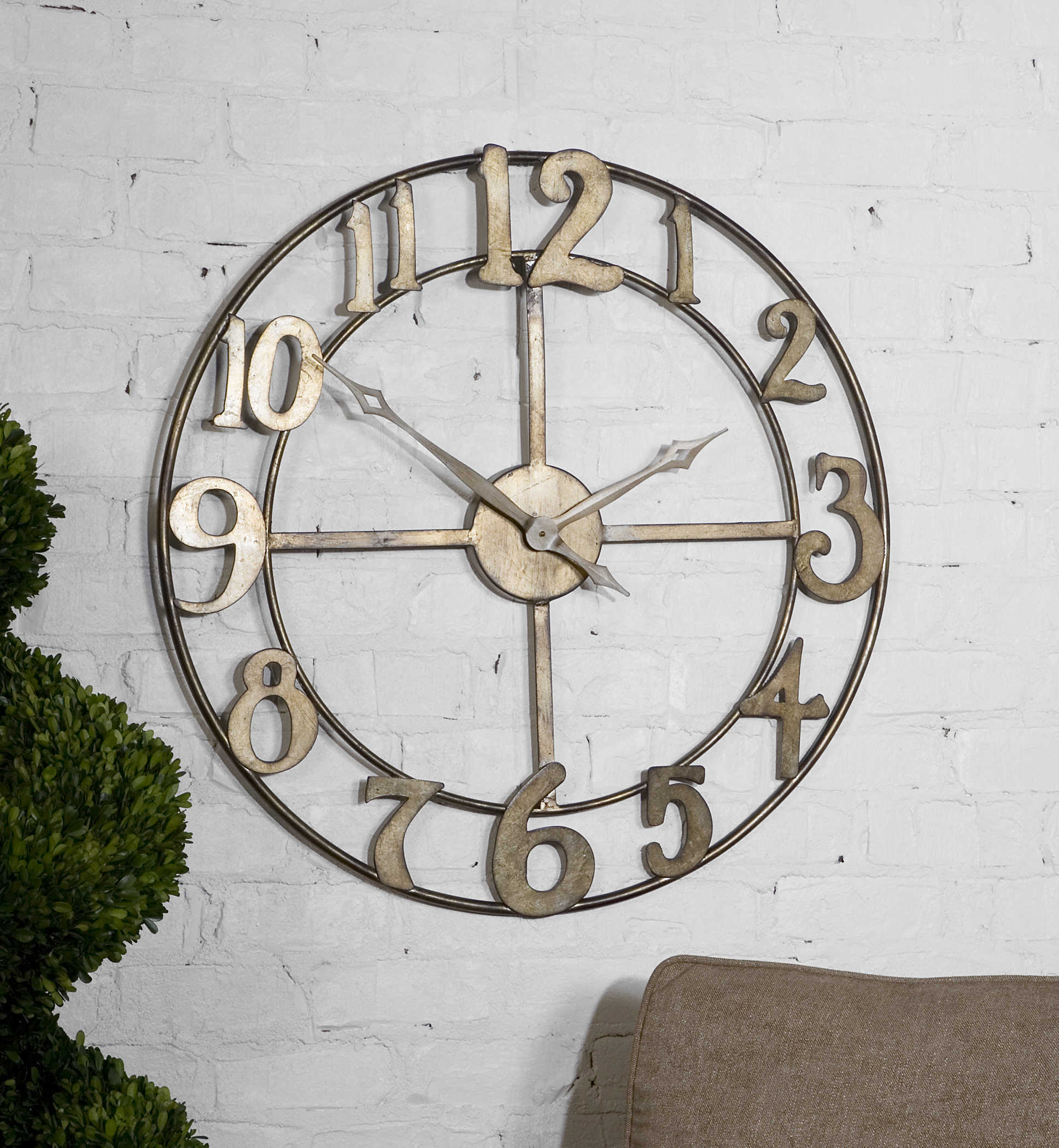 Uttermost Delevan 32" Metal Wall Clock