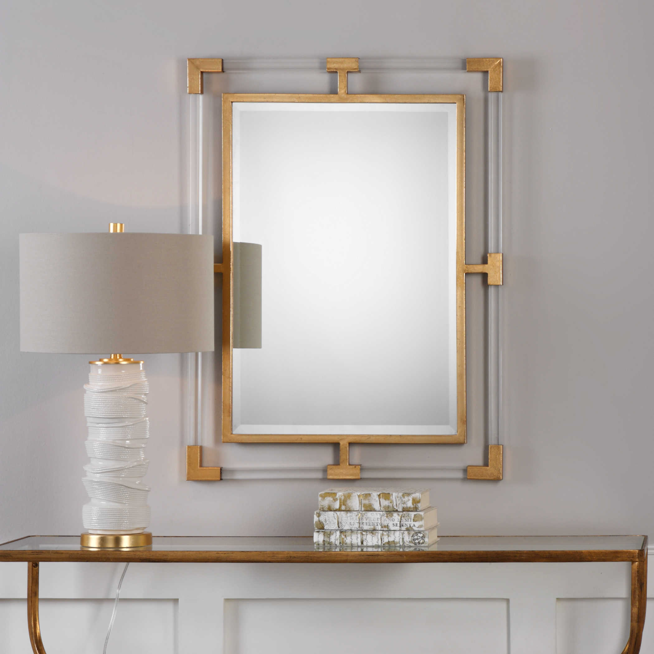 Uttermost Balkan Modern Gold Wall Mirror Modern Gold Wall Mirror Uttermost   