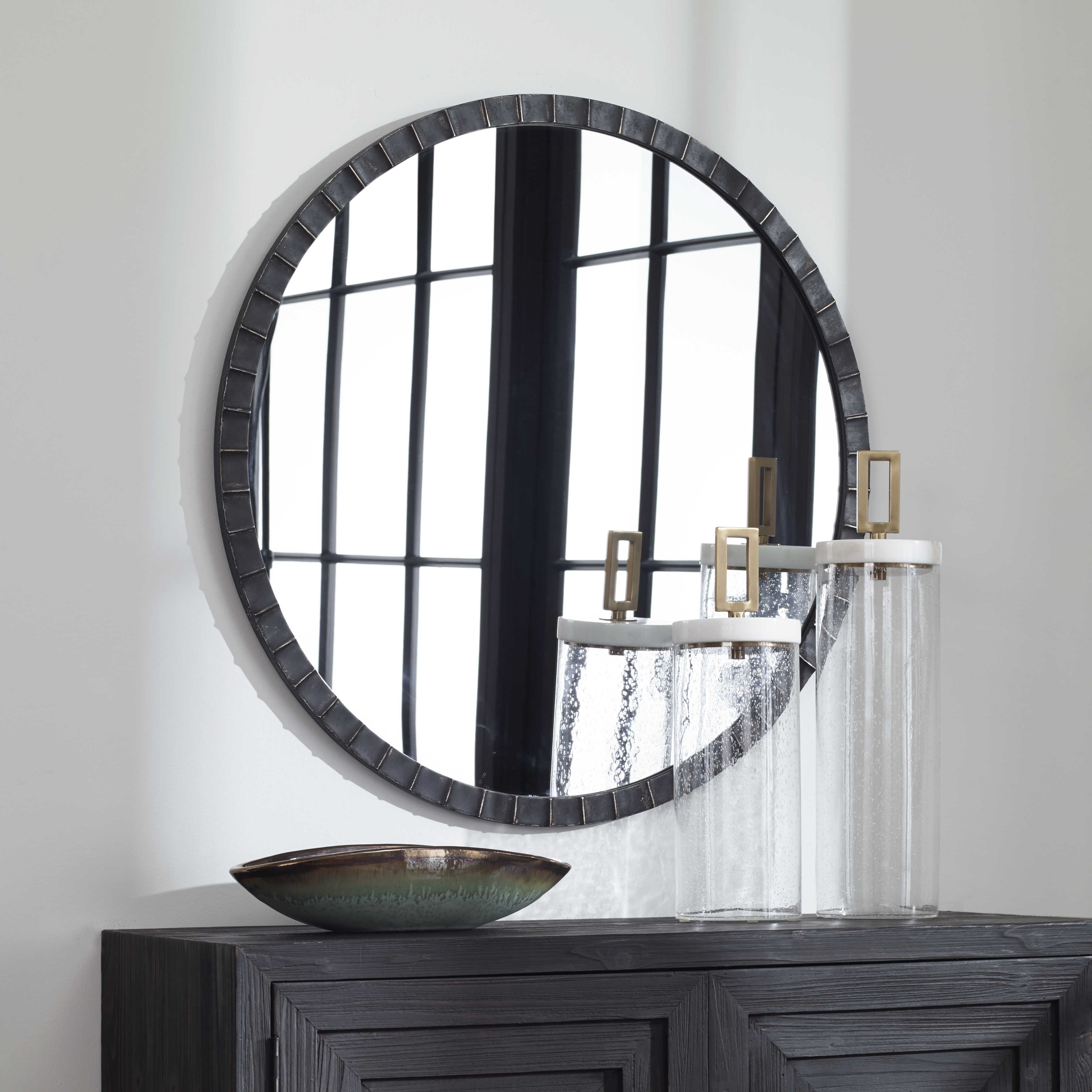 Uttermost Dandridge Round Industrial Mirror Round Industrial Mirror Uttermost   