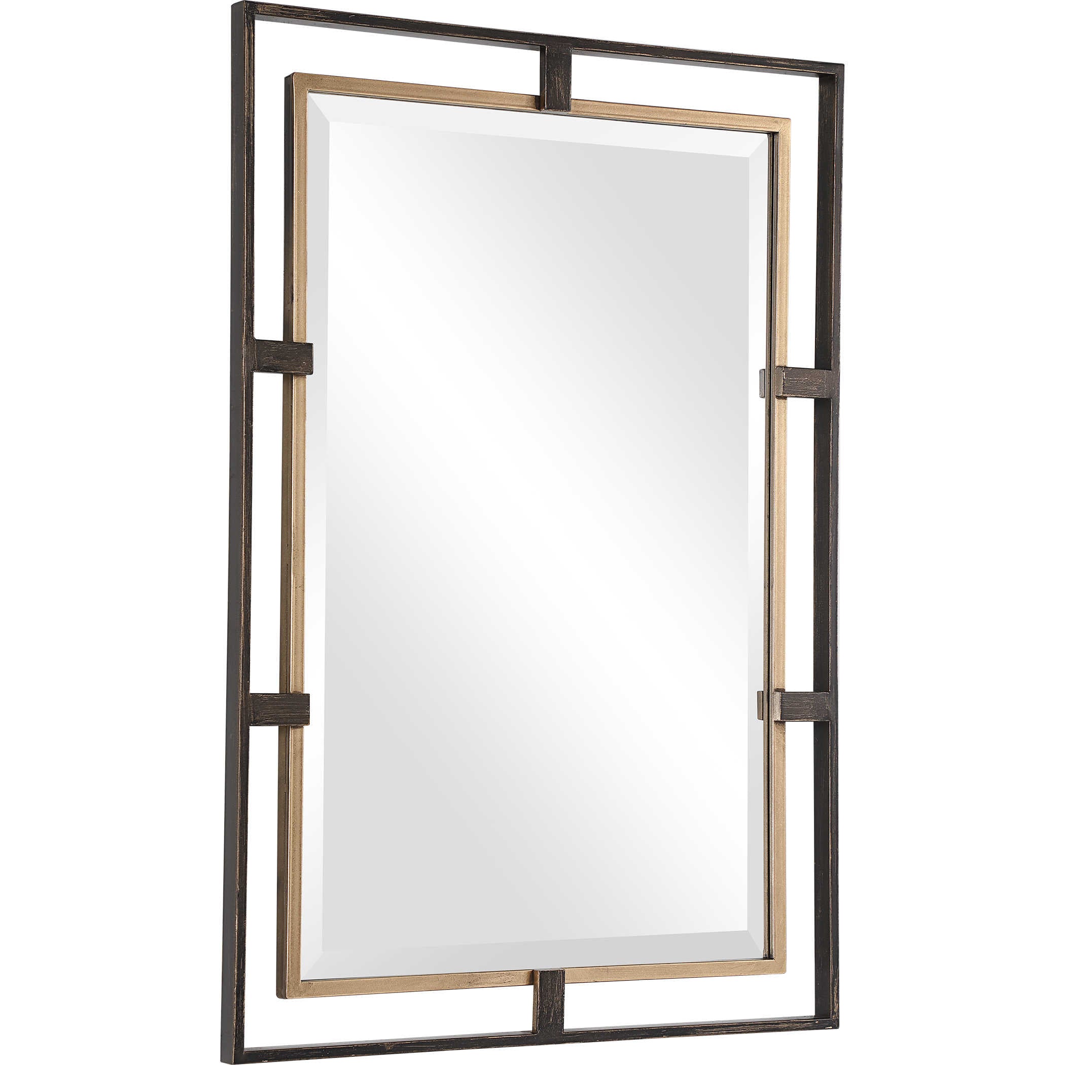 Uttermost Carrizo Gold & Bronze Rectangle Mirror Mirrors Uttermost IRON, MDF, GLASS  