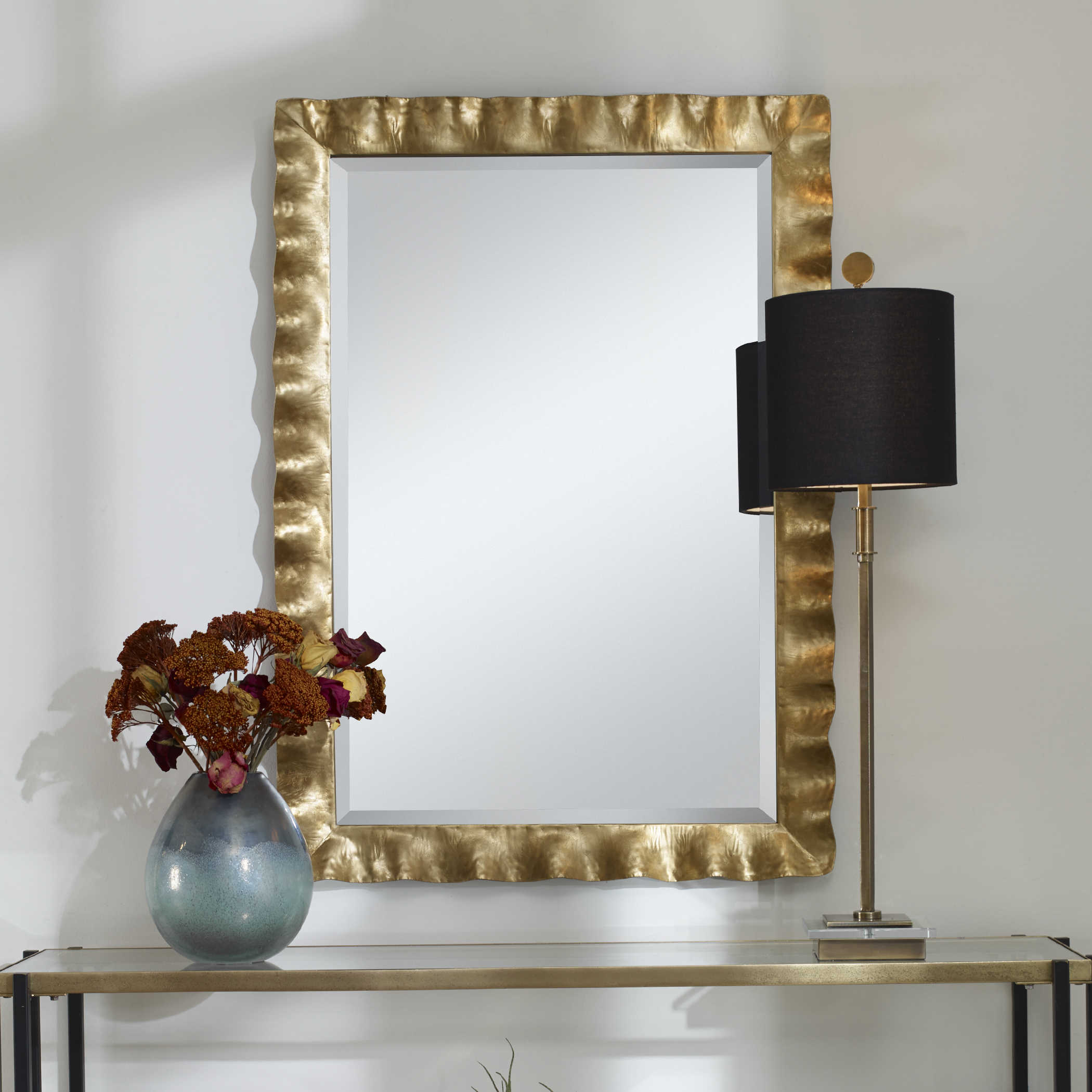 Uttermost Haya Scalloped Gold Mirror Scalloped Gold Mirror Uttermost   