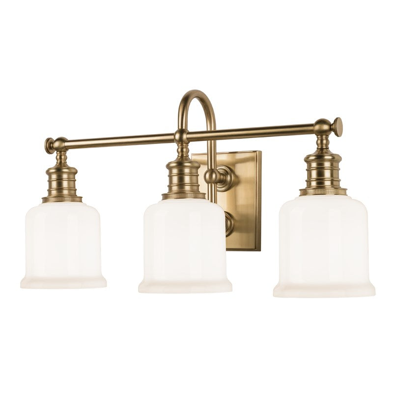 Keswick - 3 LIGHT BATH BRACKET Wall Light Fixtures Hudson Valley Lighting Aged Brass  