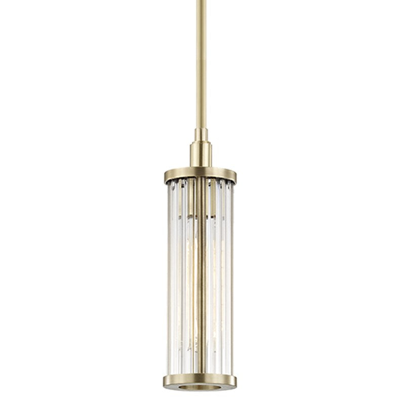 MARLEY - 1 LIGHT PENDANT Pendant Hudson Valley Lighting Aged Brass  