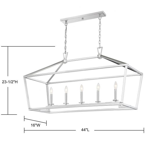 Savoy House Townsend 5-Light Linear Chandelier in Polished Nickel 1-324-5-109 Chandeliers Savoy House   