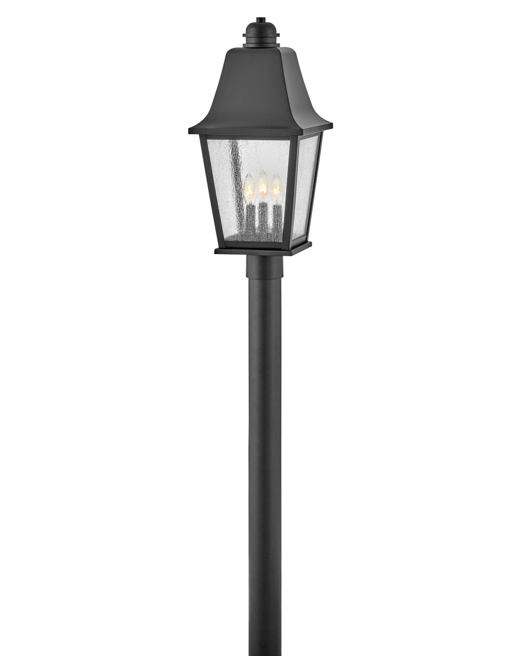 OUTDOOR KINGSTON Post Top / Pier Mount Lantern Outdoor l Post/Pier Mounts Hinkley Black 10.0x10.0x22.5 