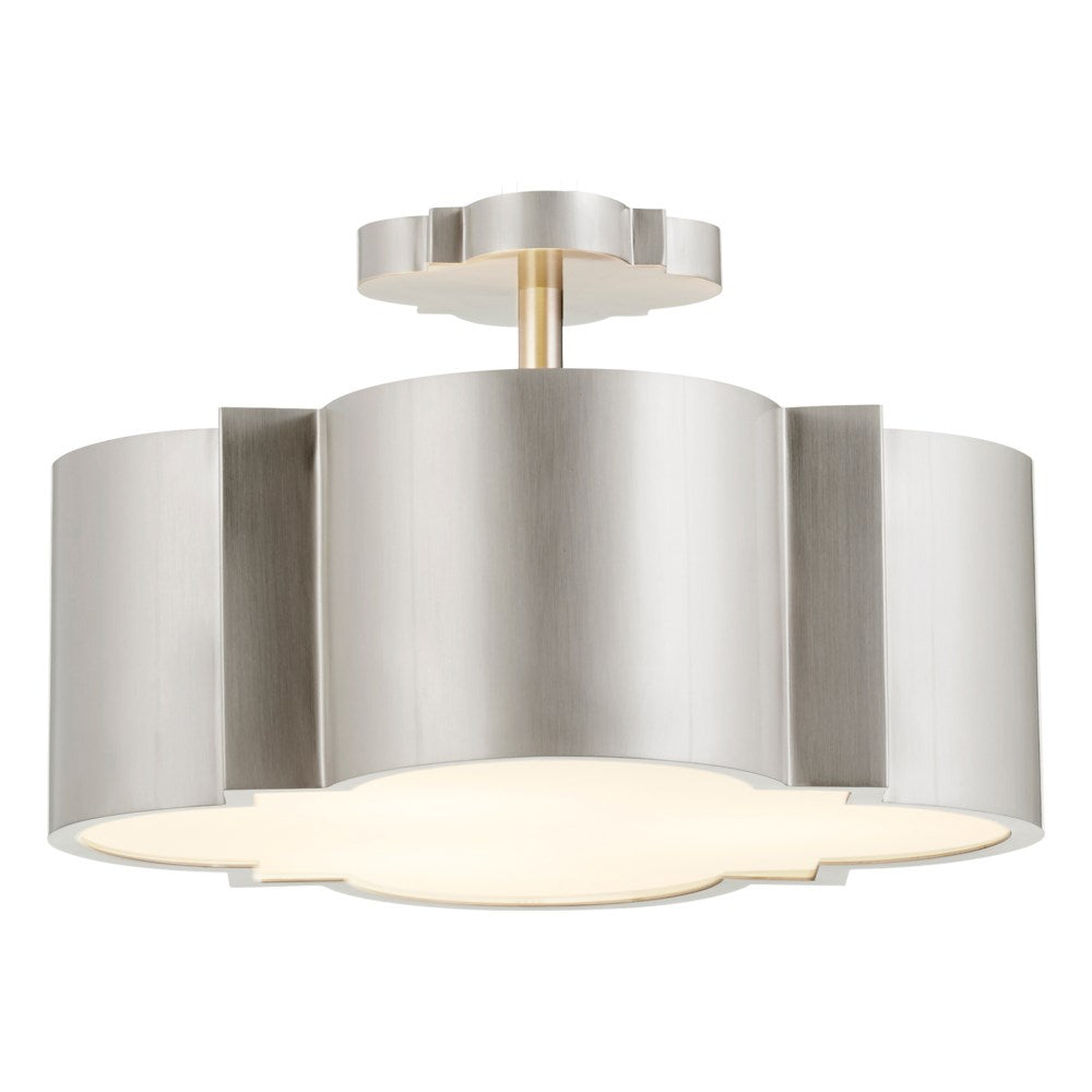 Cyan Design 10062 Wyatt 3lt Dual Mount Flush Mount Ceiling Light Cyan Design Satin Nickel  