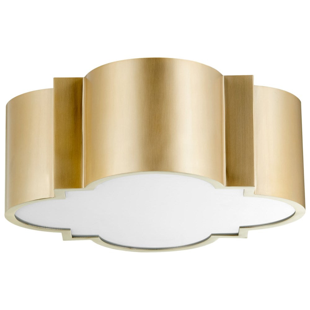 Cyan Design 10063 Wyatt 2LT Ceiling Mount Ceiling Flush Mounts Cyan Design Aged Brass  