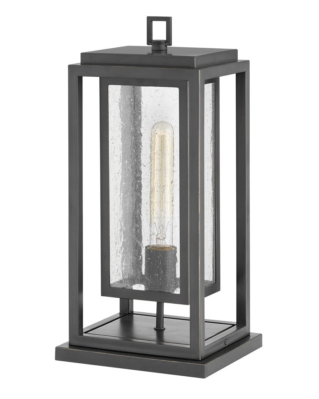 OUTDOOR REPUBLIC Pier Mount Lantern Outdoor l Wall Hinkley Oil Rubbed Bronze 6.0x7.0x16.5 