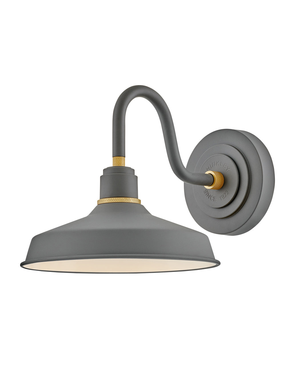 OUTDOOR FOUNDRY CLASSIC Gooseneck Barn Light Outdoor l Wall Hinkley Dark Matte Grey 13.25x9.25x9.5 