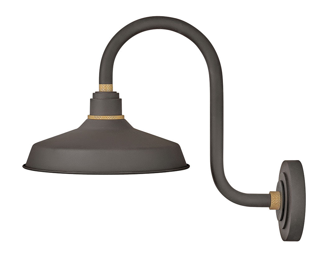 FOUNDRY CLASSIC-Small Tall Gooseneck Barn Light Outdoor Wall Lights Hinkley Museum Bronze  