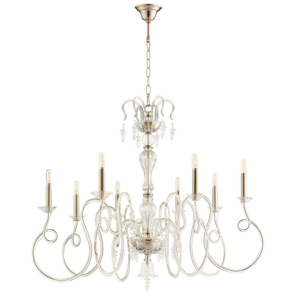 Cyan Design 10365 Spectre 8lt Chandelier Chandeliers Cyan Design Satin Nickel  