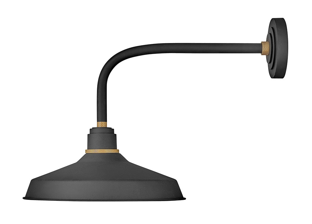 FOUNDRY CLASSIC-Medium Straight Arm Barn Light Outdoor l Wall Hinkley Textured Black  