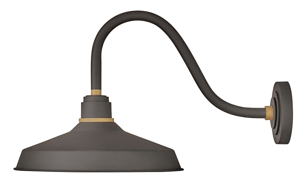 FOUNDRY CLASSIC-Medium Gooseneck Barn Light Outdoor Wall Lights Hinkley Museum Bronze  