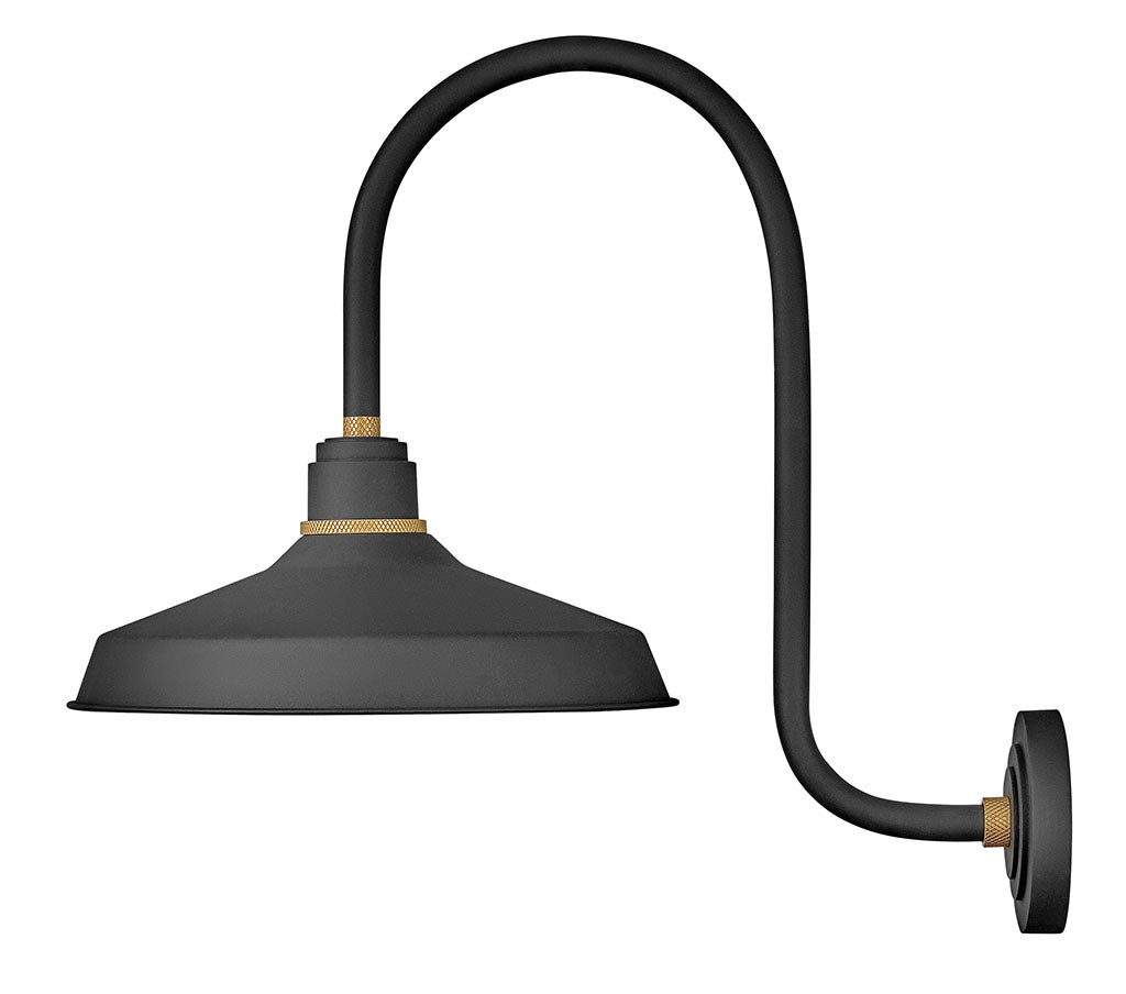 FOUNDRY CLASSIC-Large Tall Gooseneck Barn Light Outdoor l Wall Hinkley Textured Black  