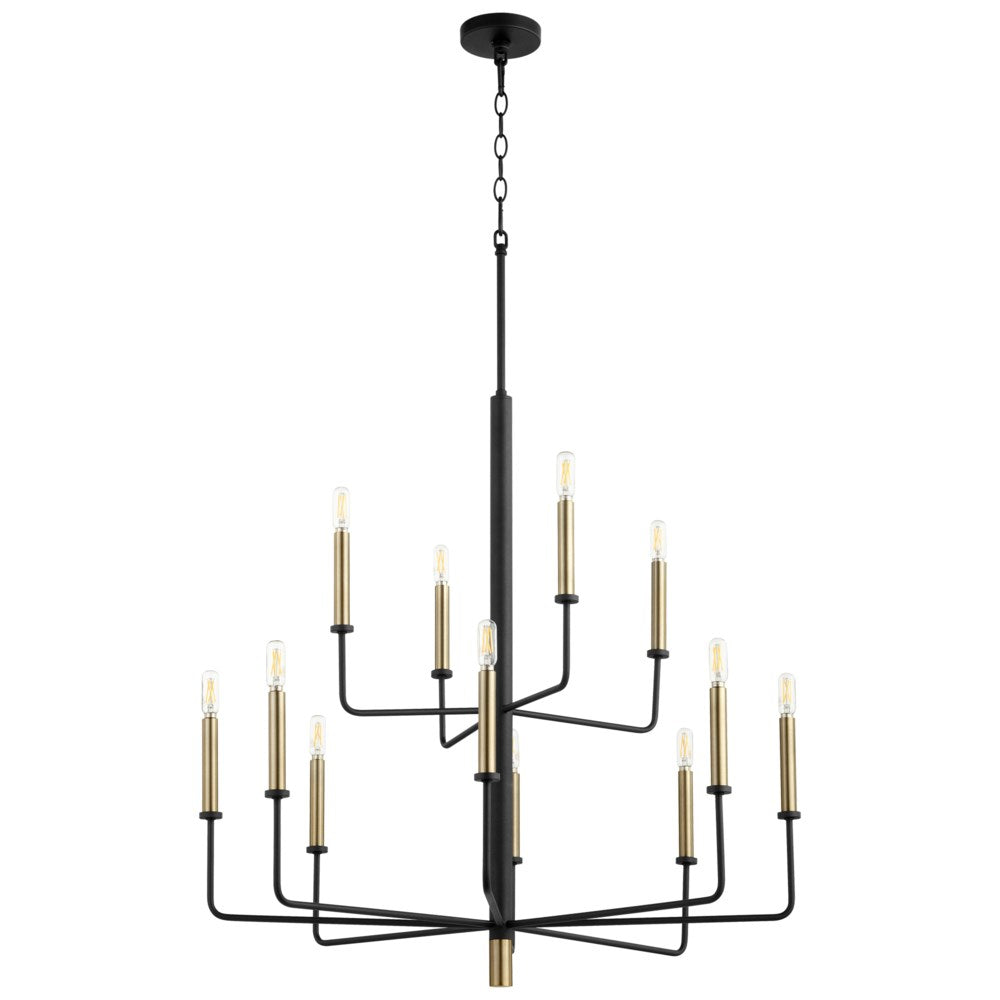 Cyan Design 10968 Apollo Chandelier Chandeliers Cyan Design Noir / Aged Brass  