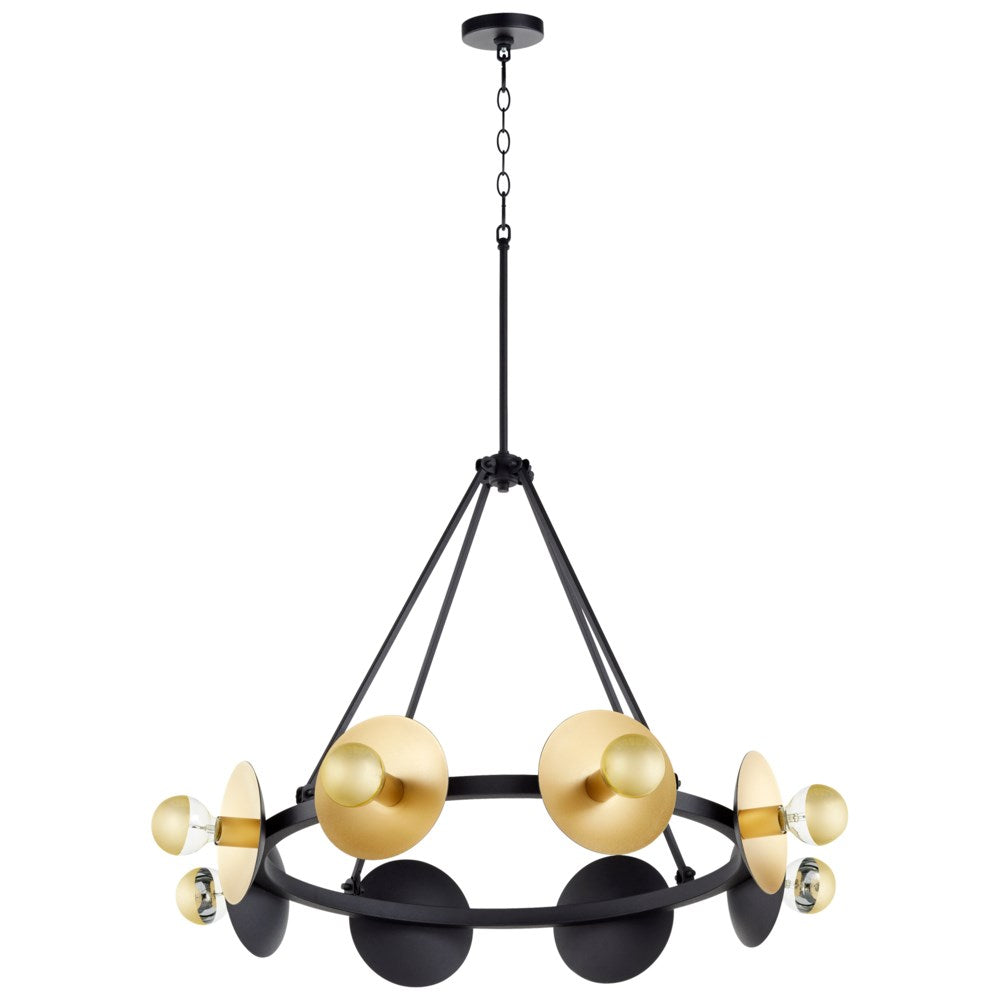 Cyan Design 10980 Artemis Chandelier Chandeliers Cyan Design Noir and Gold Leaf  