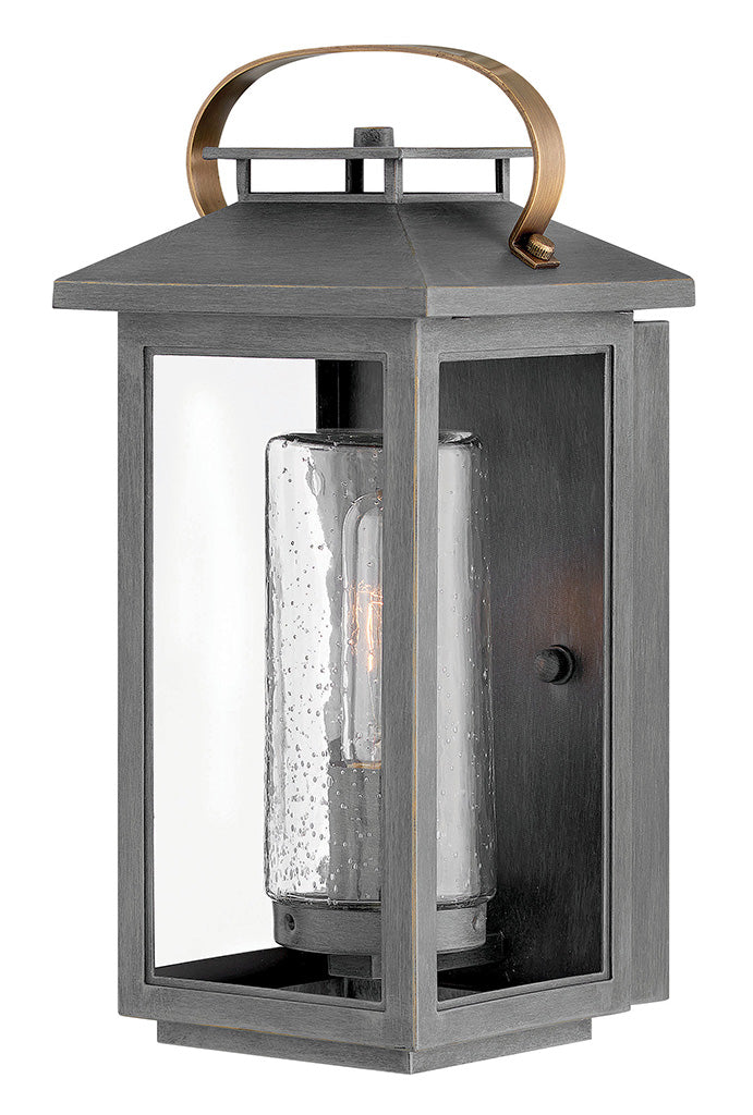 OUTDOOR ATWATER Wall Mount Lantern Outdoor Wall Lights Hinkley Ash Bronze 7.0x6.5x14.0 