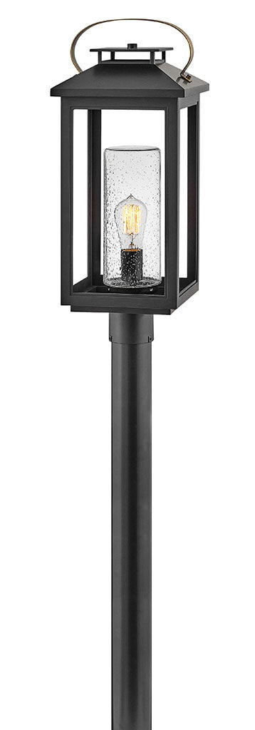 OUTDOOR ATWATER Post Top or Pier Mount Lantern Outdoor l Post/Pier Mounts Hinkley Black 9.5x9.5x23.0 