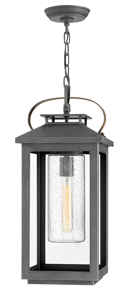 OUTDOOR ATWATER Hanging Lantern Outdoor Light Fixture l Hanging Hinkley Ash Bronze 9.5x9.5x21.5 