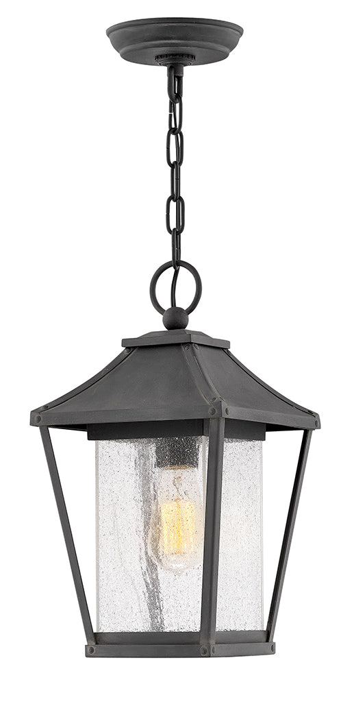 OUTDOOR PALMER Hanging Lantern Outdoor Hanging Lights Hinkley Museum Black 8.0x8.0x14.75 