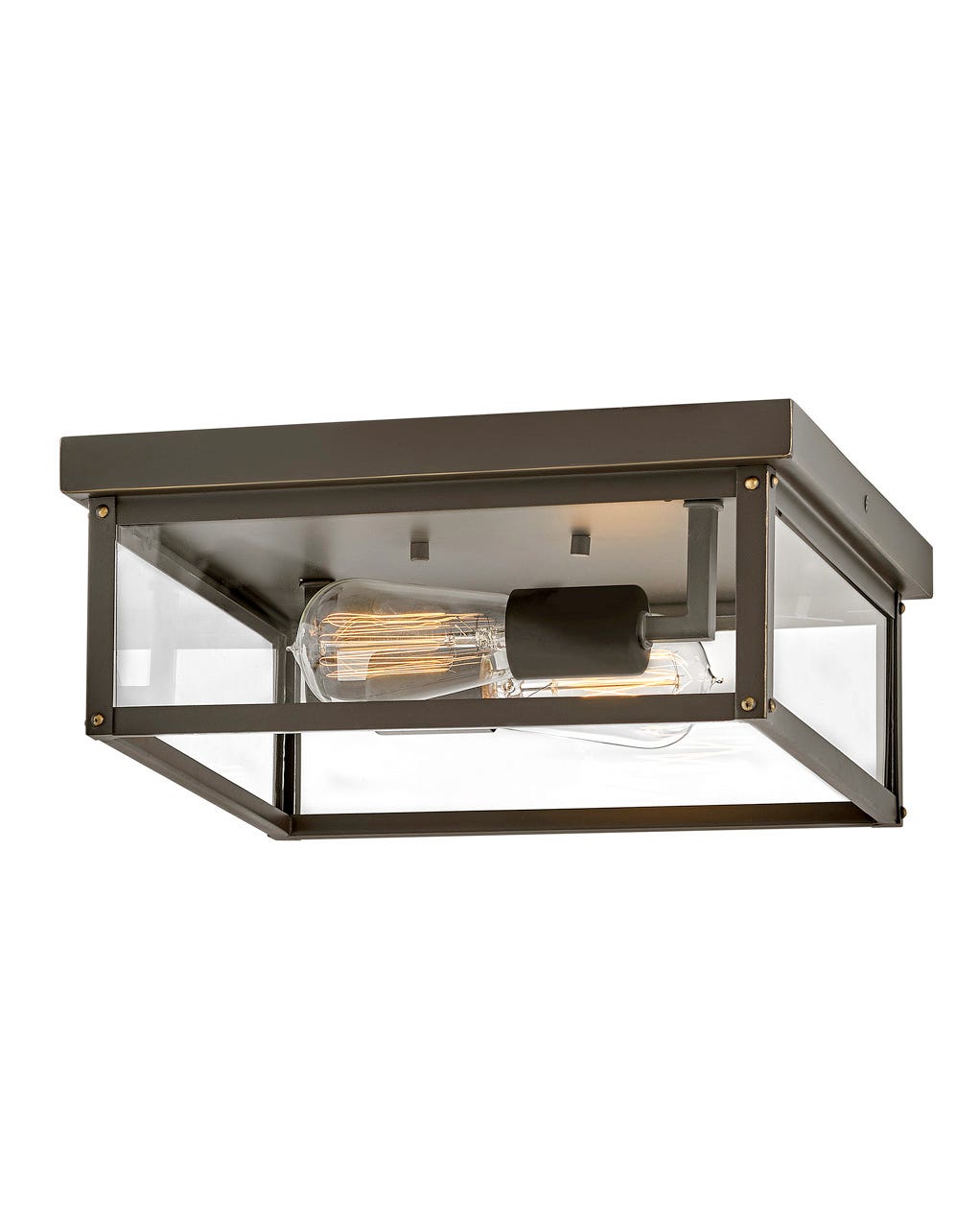 OUTDOOR BECKHAM Flush Mount Outdoor Wall Lights Hinkley Oil Rubbed Bronze 12.0x12.0x5.0 