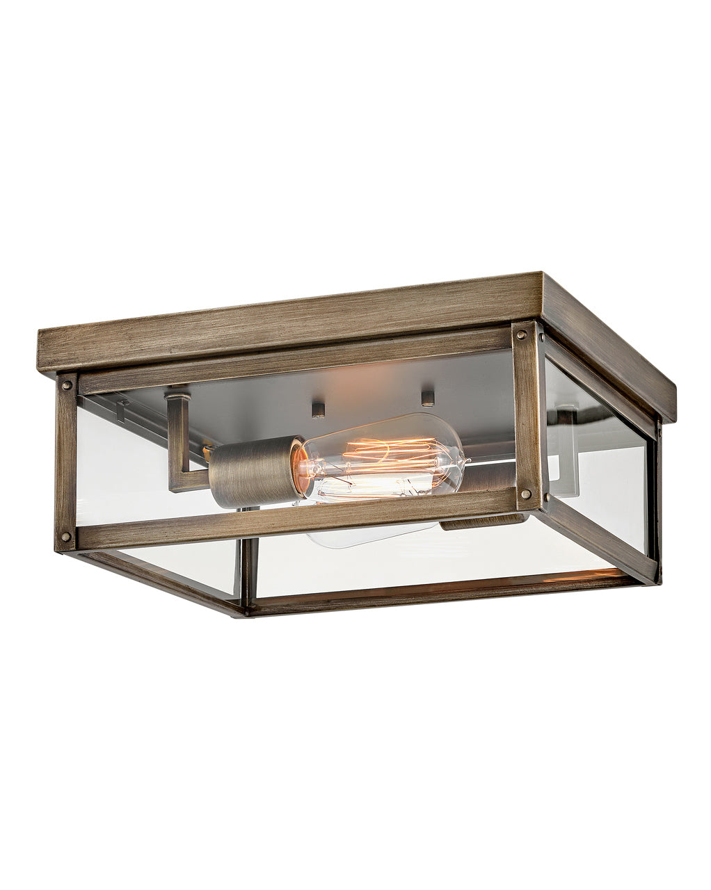 OUTDOOR BECKHAM Flush Mount Outdoor Wall Lights Hinkley Burnished Bronze 12.0x12.0x5.0 