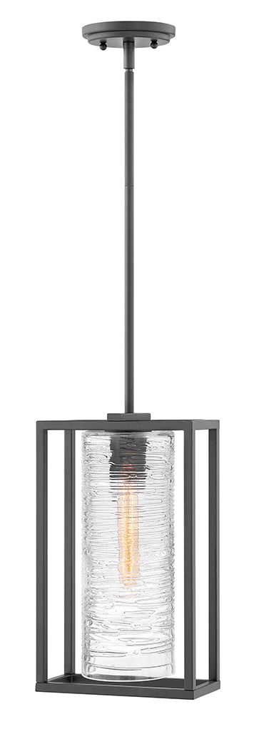 OUTDOOR PAX Hanging Lantern Outdoor Light Fixture l Hanging Hinkley Satin Black 5.0x9.0x15.25 