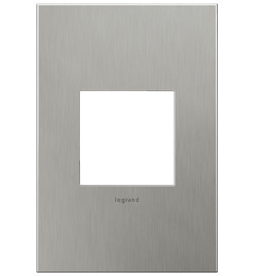 Adorne Brushed Stainless Wall Plate Wall Plates Legrand Brushed Stainless 1-Gang 