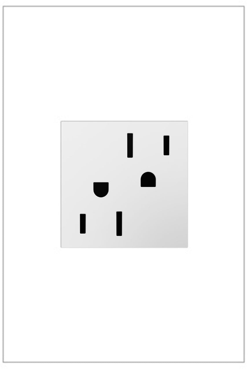 Adorne Tamper-Resistant Outlet, 15A Receptacles Legrand White  