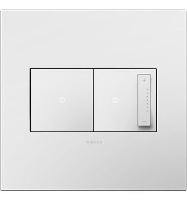 Adorne Gloss White-on-White Wall Plate Receptacles Legrand   