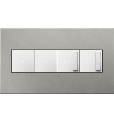 Adorne Brushed Stainless Steel Wall Plate