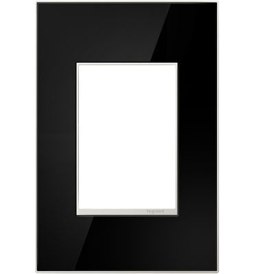 Adorne Mirror Black Wall Plate Wall Plates Legrand Mirror Black 1-Gang + 