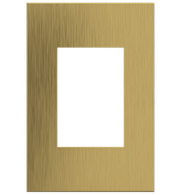 Adorne Brushed Satin Brass Wall Plate Wall Plates Legrand Brushed Satin Brass 1-Gang + 