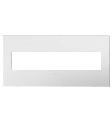 Adorne Gloss White-on-White Wall Plate Receptacles Legrand Gloss White 5-Gang 