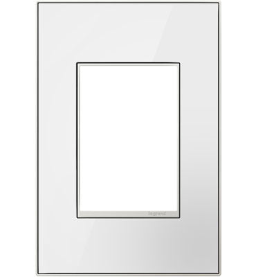 Adorne Mirror White-on-White Wall Plate Wall Plates Legrand Mirror White 1-Gang + 