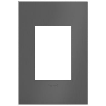 Adorne Brushed Black Nickel Wall Plate Lighting Controls Legrand Brushed Black Nickel 1-Gang + 