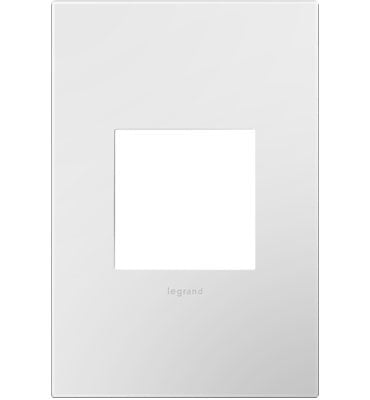 Adorne Gloss White-on-White Wall Plate Receptacles Legrand Gloss White 1-Gang 